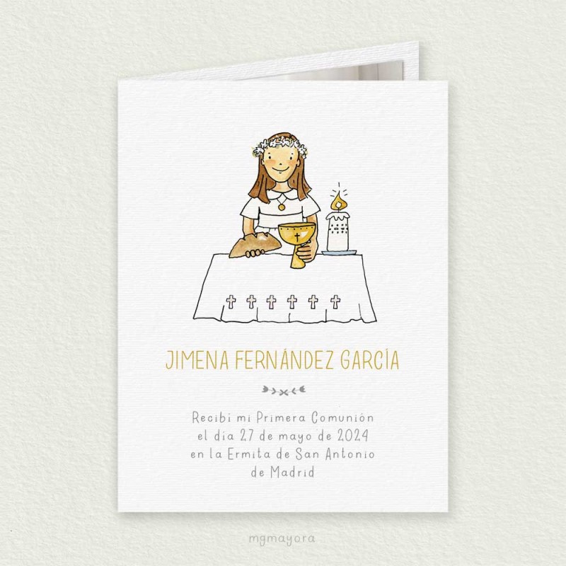 Recordatorio Comunión para Foto Niña JIMENA