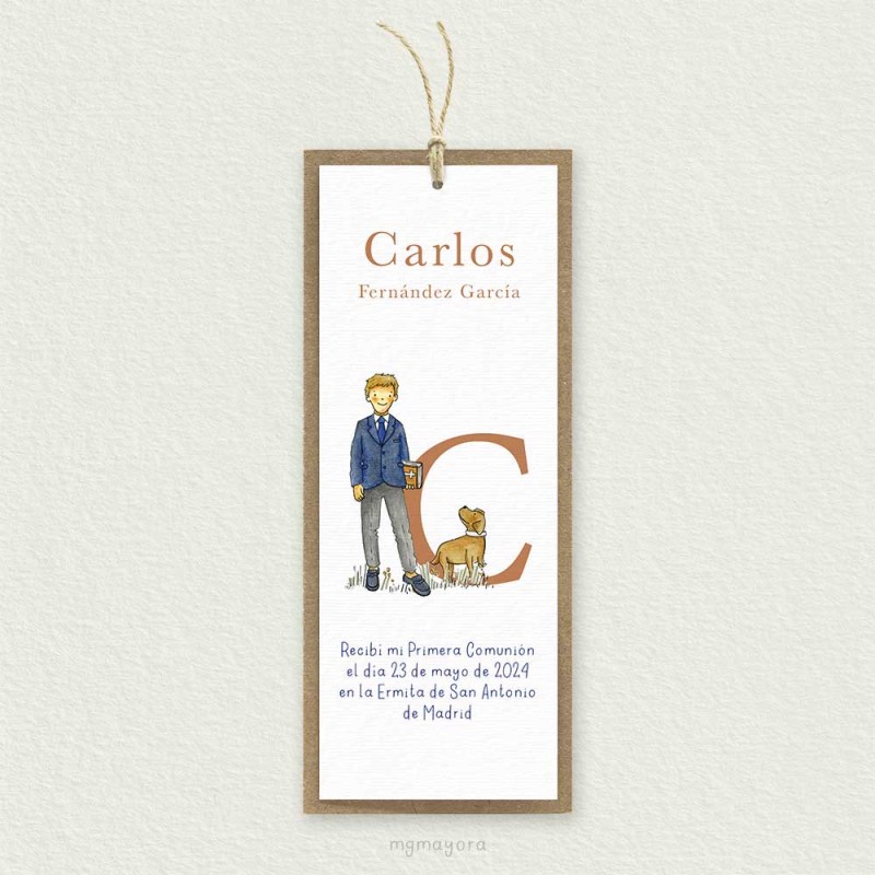 Marcapáginas Comunión Kraft Niño CARLOS