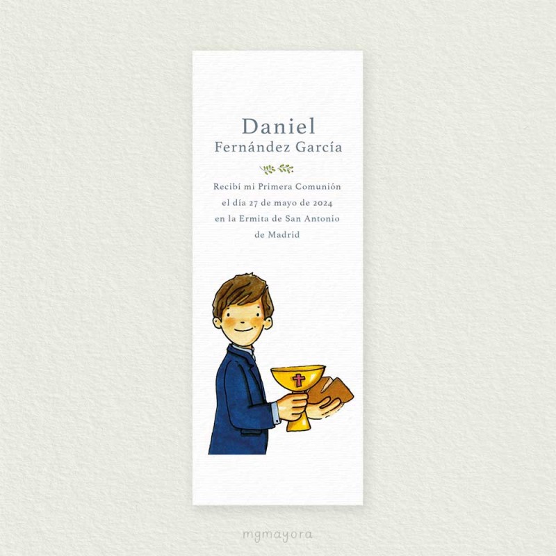Marcapáginas Comunión Sencillo Niño DANIEL