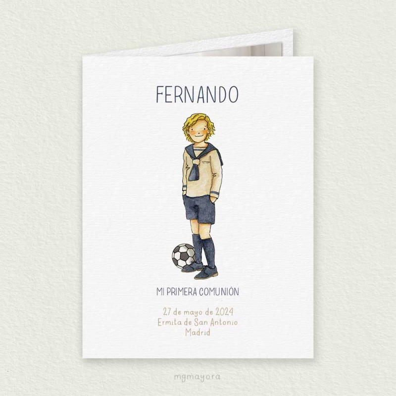 Recordatorio Comunión para Foto Niño FERNANDO