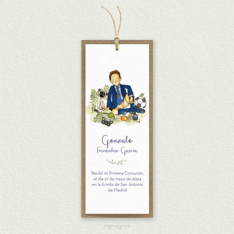 Marcapáginas Comunión Kraft Niño GONZALO
