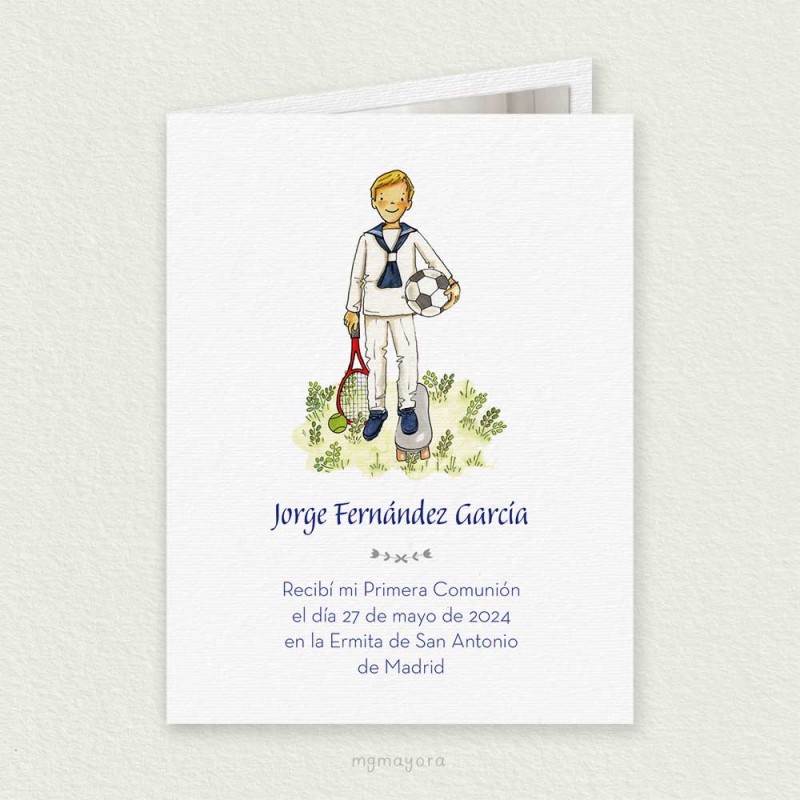 Recordatorio Comunión para Foto Niño JORGE