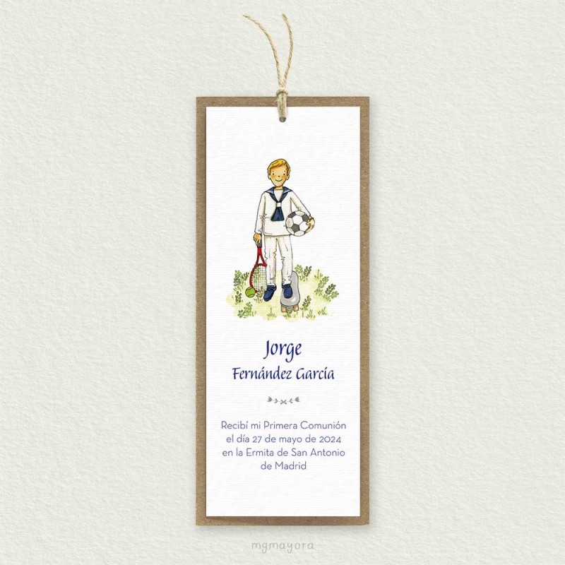 Marcapáginas Comunión Kraft Niño JORGE