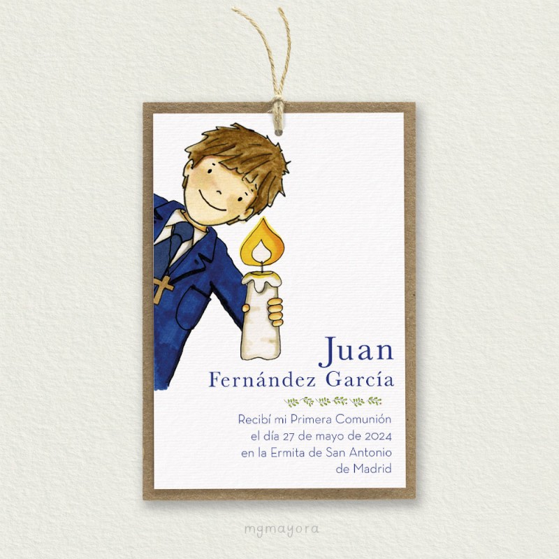 Recordatorio Comunión Kraft Niño JUAN