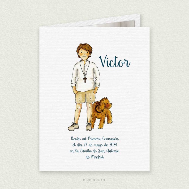 Recordatorio Comunión para Foto Niño VÍCTOR