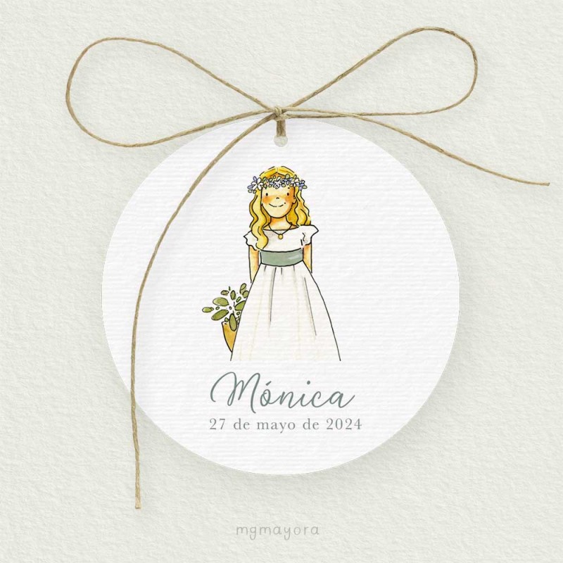 Etiqueta Comunión Niña MÓNICA
