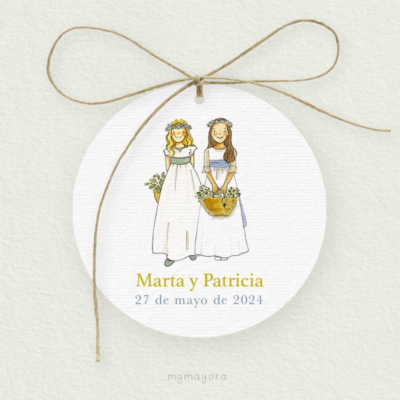Etiqueta Comunión Pareja MARTA Y PATRICIA