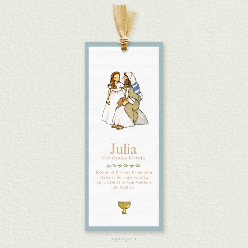Marcapáginas Comunión con Lazo Niña  JULIA