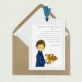 Invitación Comunión con Lazo Niño DANIEL