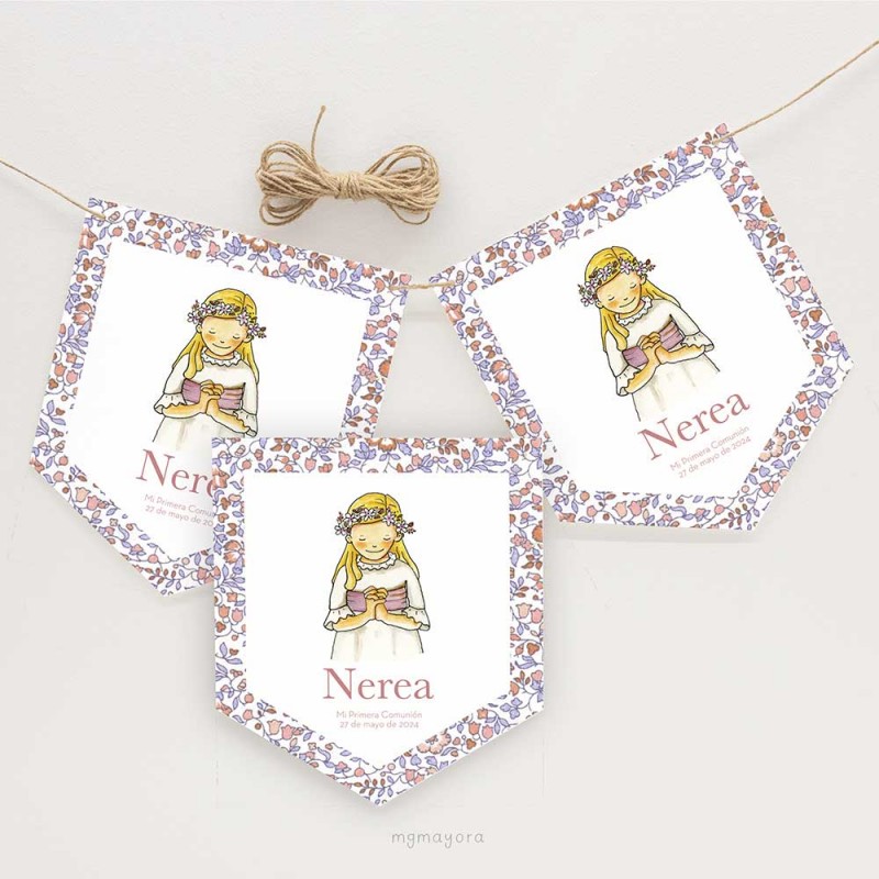 Banderines Comunión NEREA