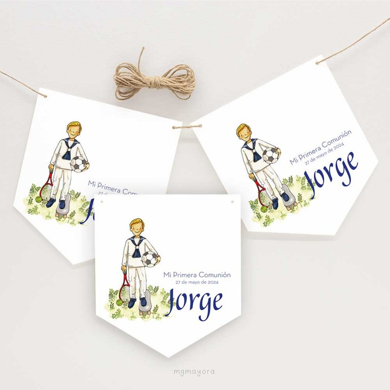 Banderines Comunión JORGE