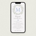 Invitación Bautizo Digital Niño MIGUEL