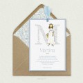 Invitación Comunión con Lazo Niña MARTINA
