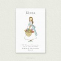 Recordatorio Comunión Sencillo Niña ELENA