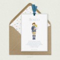 Invitación Comunión con Lazo Niño BOSCO
