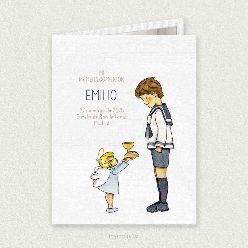 Recordatorio Comunión para Foto Niño EMILIO