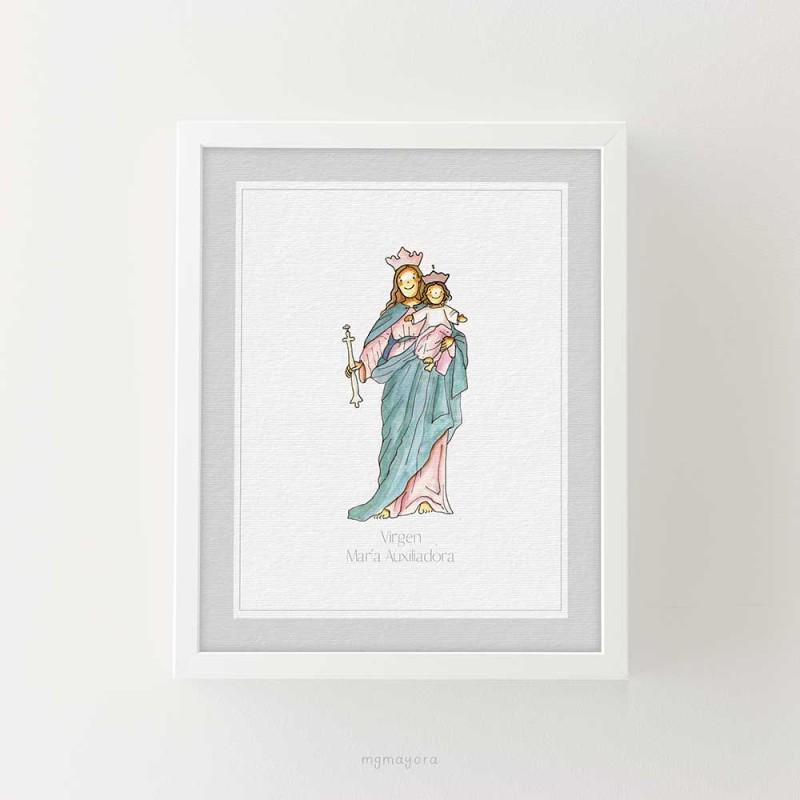 Cuadro de Virgen MARÍA AUXILIADORA
