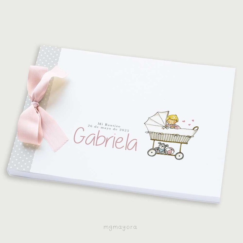 Álbum Bautizo tapa blanda GABRIELA