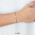 Pulsera cruz 8x12 chapada en oro