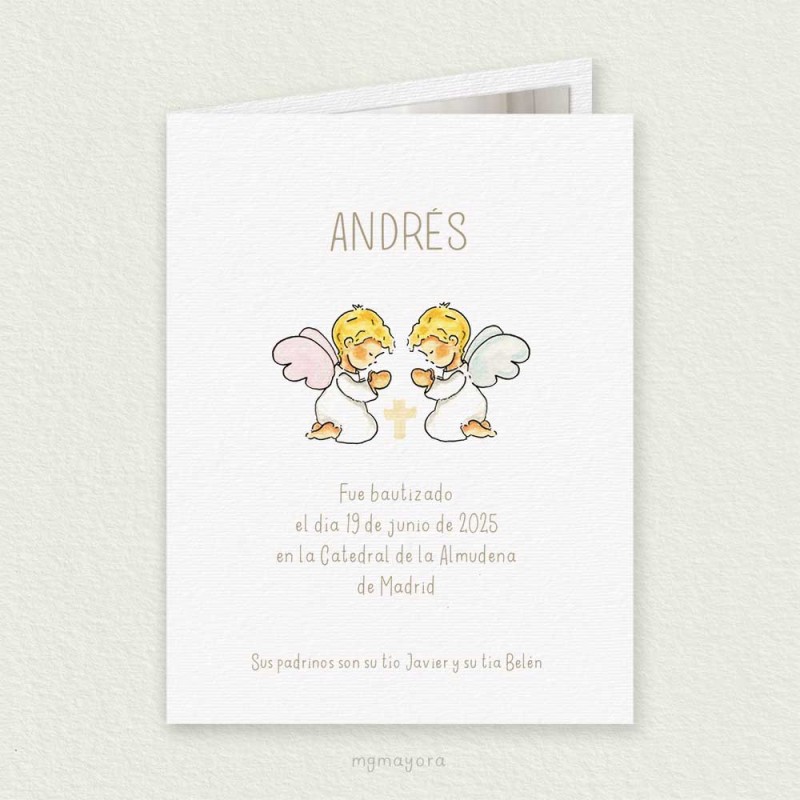 Recordatorio Bautizo para Foto ANDRÉS
