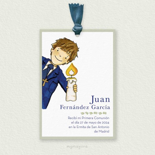 Recordatorio Comunión con Lazo Niño JUAN
