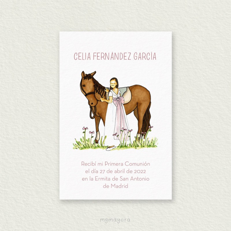 Recordatorio Comunión Sencillo Niña CELIA