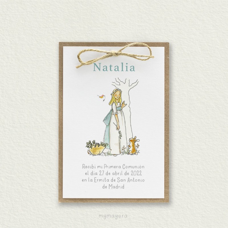 Recordatorio Comunión Kraft Niña NATALIA