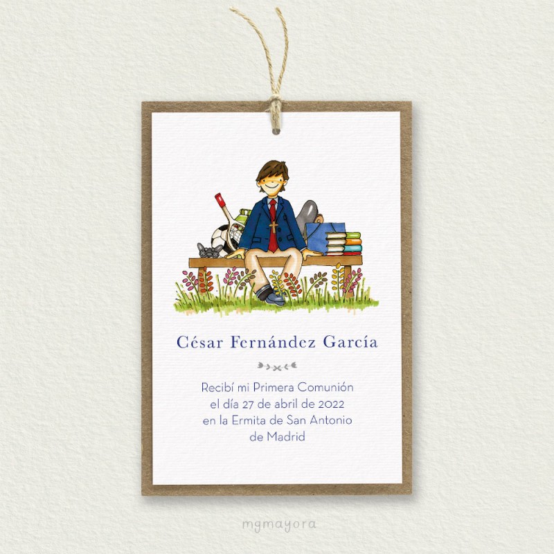 Recordatorio Comunión Kraft Niño CÉSAR