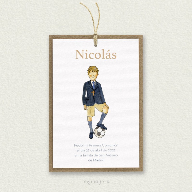 Recordatorio Comunión Kraft Niño NICOLÁS