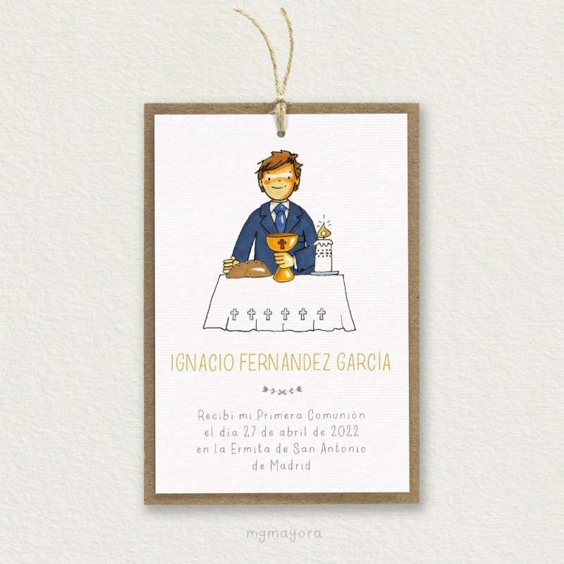 Recordatorio Comunión Kraft Niño IGNACIO