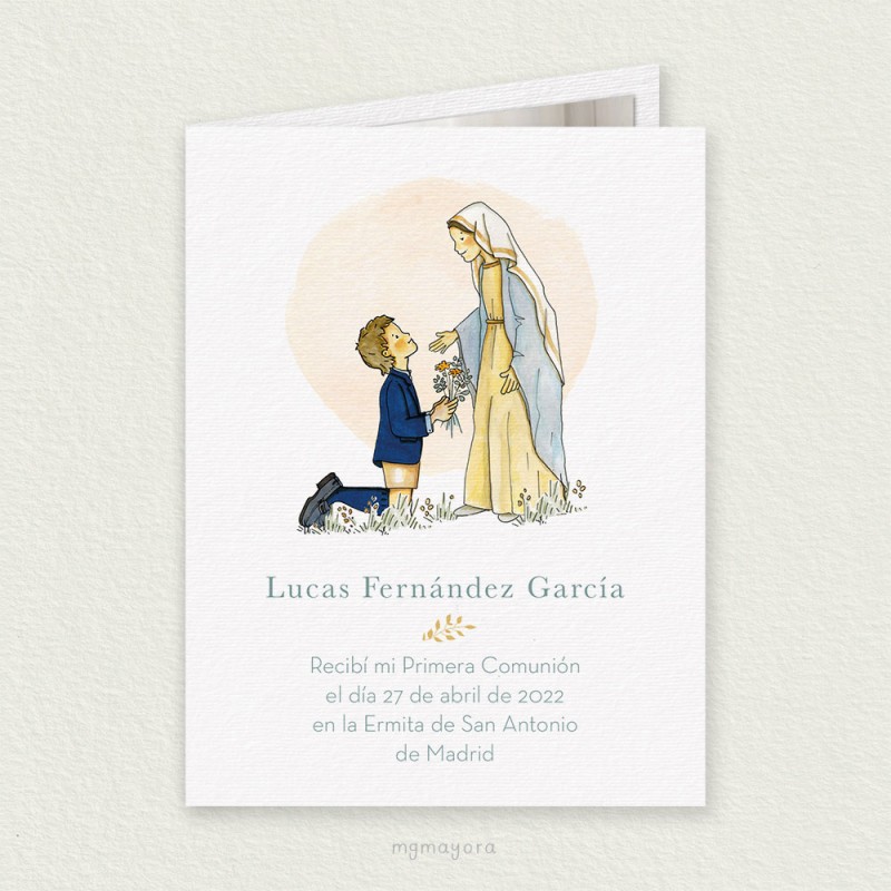 Recordatorio Comunión para Foto Niño LUCAS