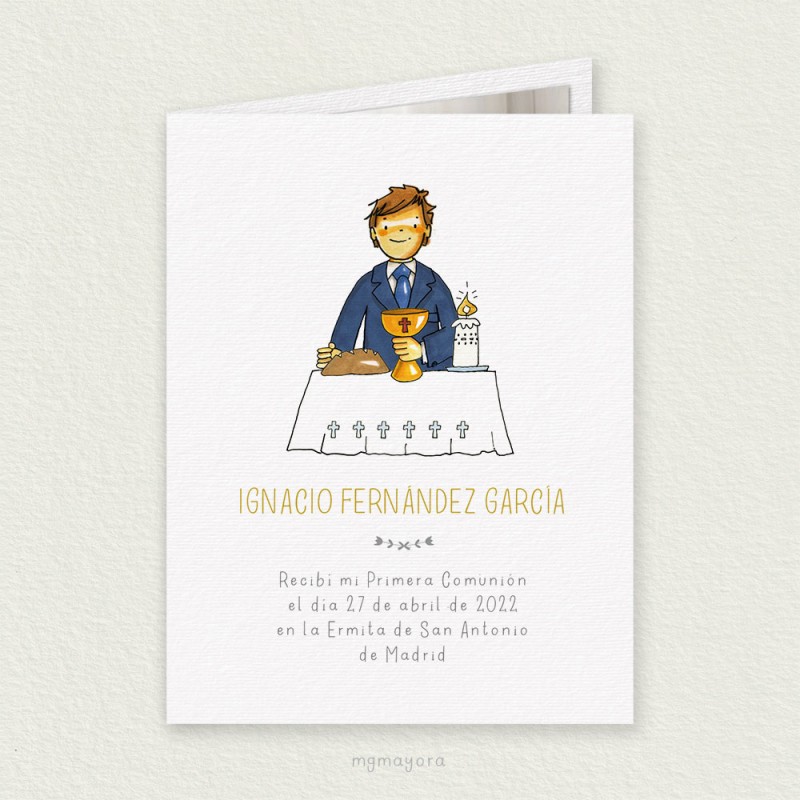 Recordatorio Comunión para Foto Niño IGNACIO