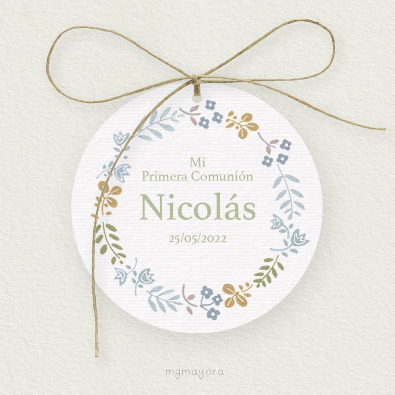 Etiqueta Comunión Vegetal NICOLÁS