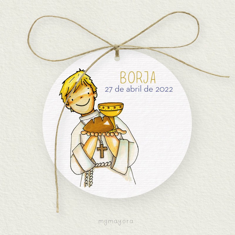 Etiqueta Comunión Niño BORJA
