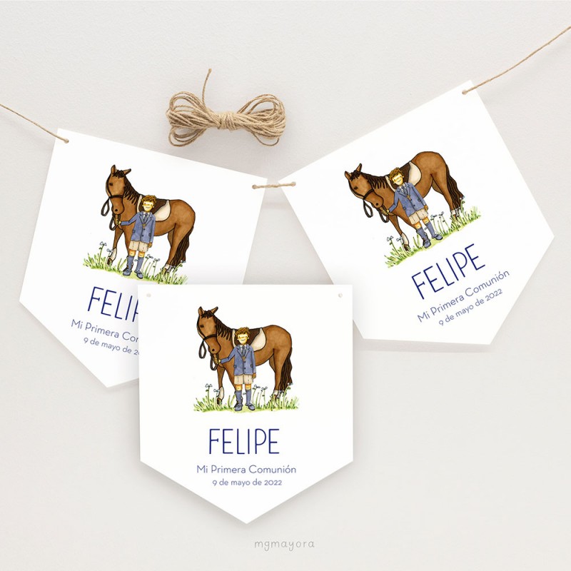 Banderines Comunión FELIPE