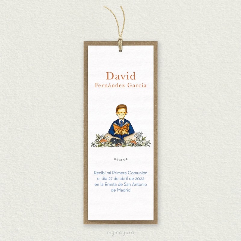 Marcapáginas Comunión Kraft Niño DAVID