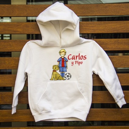 sudadera blanca con capucha