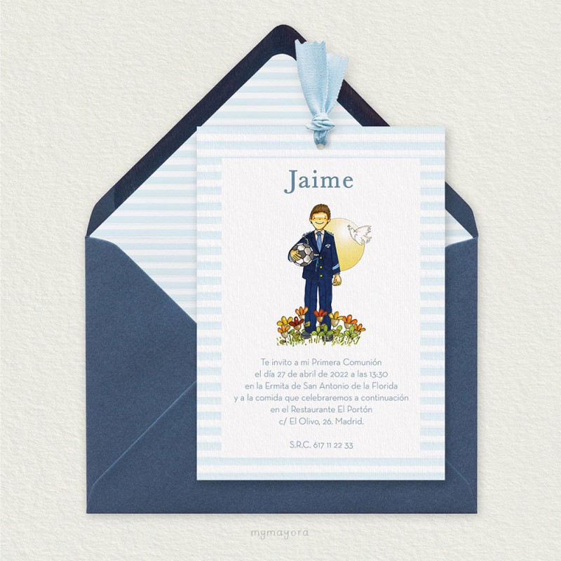 Invitación Comunión con Lazo Niño JAIME