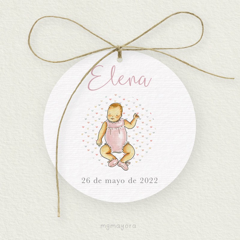 Etiqueta Bautizo ELENA
