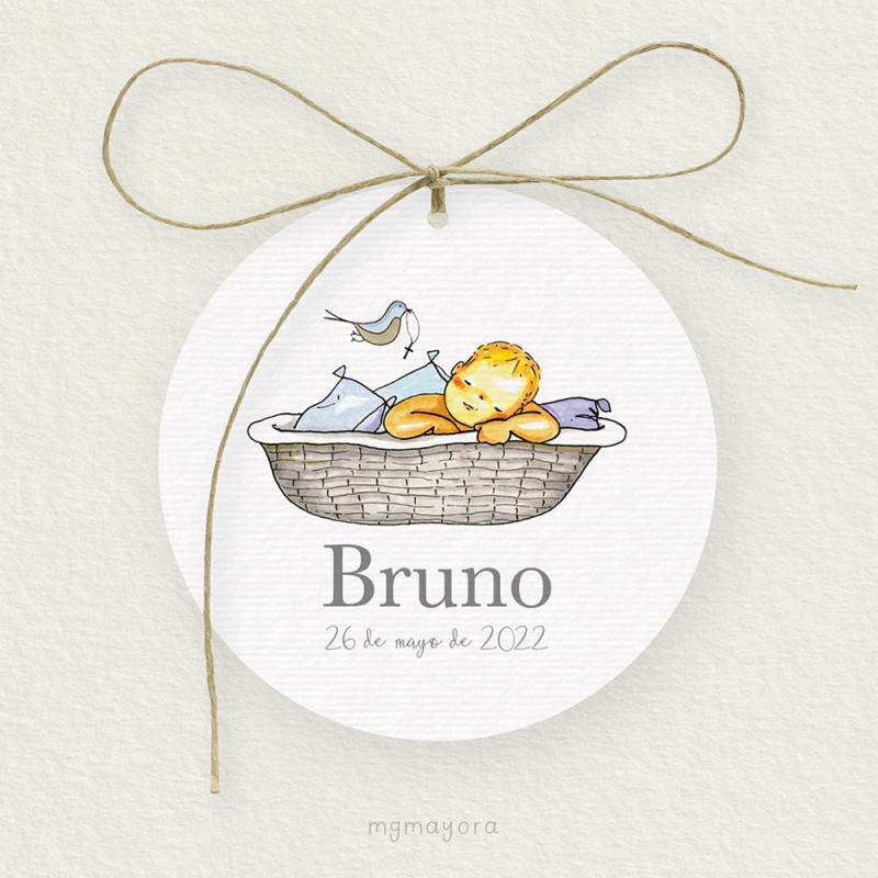 Etiqueta Bautizo BRUNO