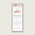 Marcapáginas Bautizo con Cartulina Niña PALOMA