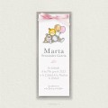 Marcapáginas Bautizo con Cartulina Niña MARTA