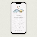 Invitación Bautizo Digital Niño DANIEL