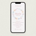 Invitación Bautizo Digital Niña MARÍA
