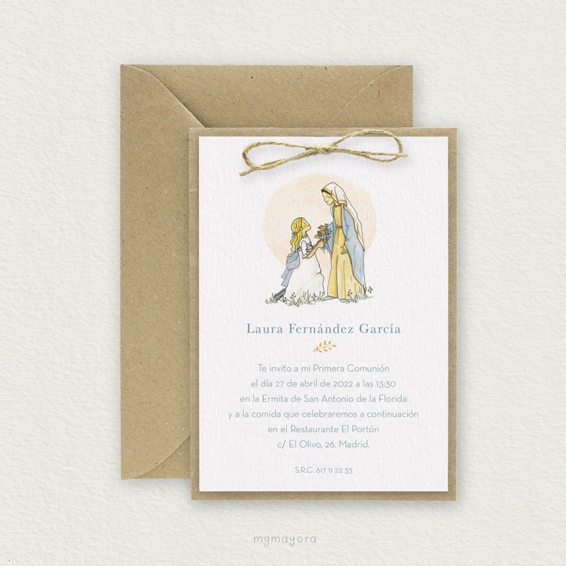 Invitación Comunión Kraft Niña LAURA