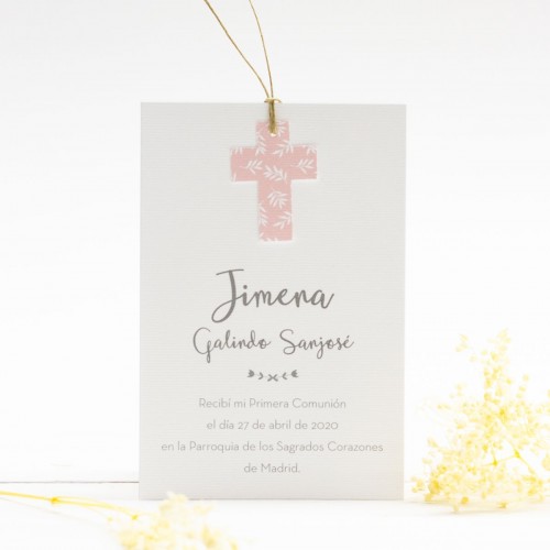 Recordatorio Comunión con Cruz